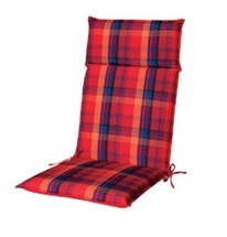 Καρό κόκκινο Ψηλόπλατο Μαξιλάρι Με Φερμουάρ